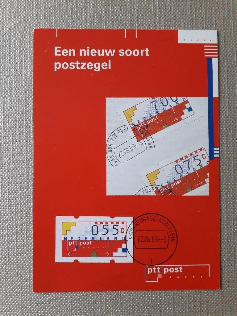 Automaatstrook op introductiekaartje met eerste dag stempel, Ophalen, Gestempeld