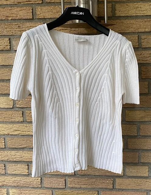 Xandres gebreid wit vestje korte mouw - S tot M - NIEUW, Kleding | Dames, Truien en Vesten, Maat 38/40 (M), Verzenden, Wit, Nieuw