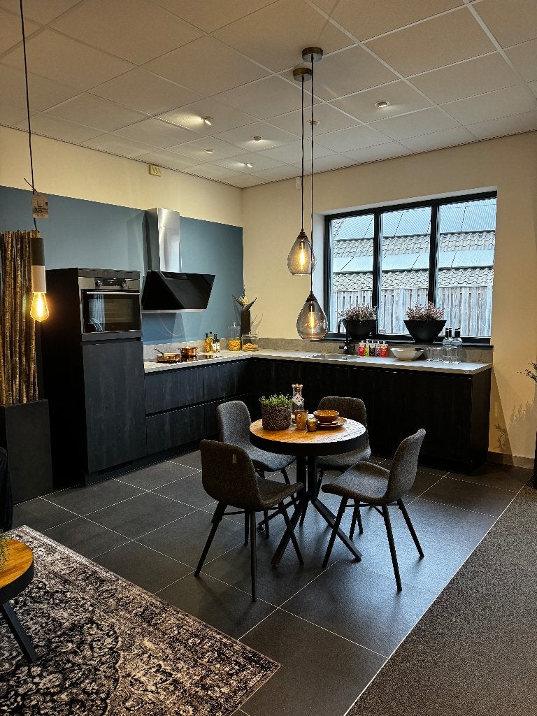 Greeploze Designkeuken, Ophalen, Overige materialen, Zwart, Hoekkeuken
