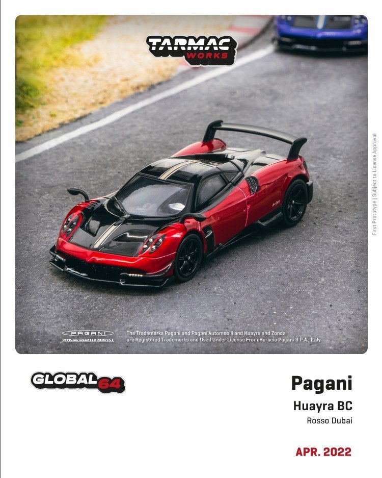 Tarmac Works Pagani Huayra BC Rosso Dubai schaalmodel, Ophalen of Verzenden