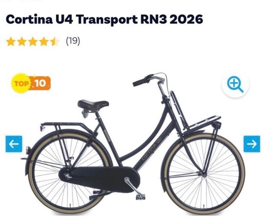 GEZOCHT: GESTOLEN MAT ZWARTE CORTINA DAMES FIETS, Terugtraprem, Versnellingen, Nieuw, 56 cm of meer