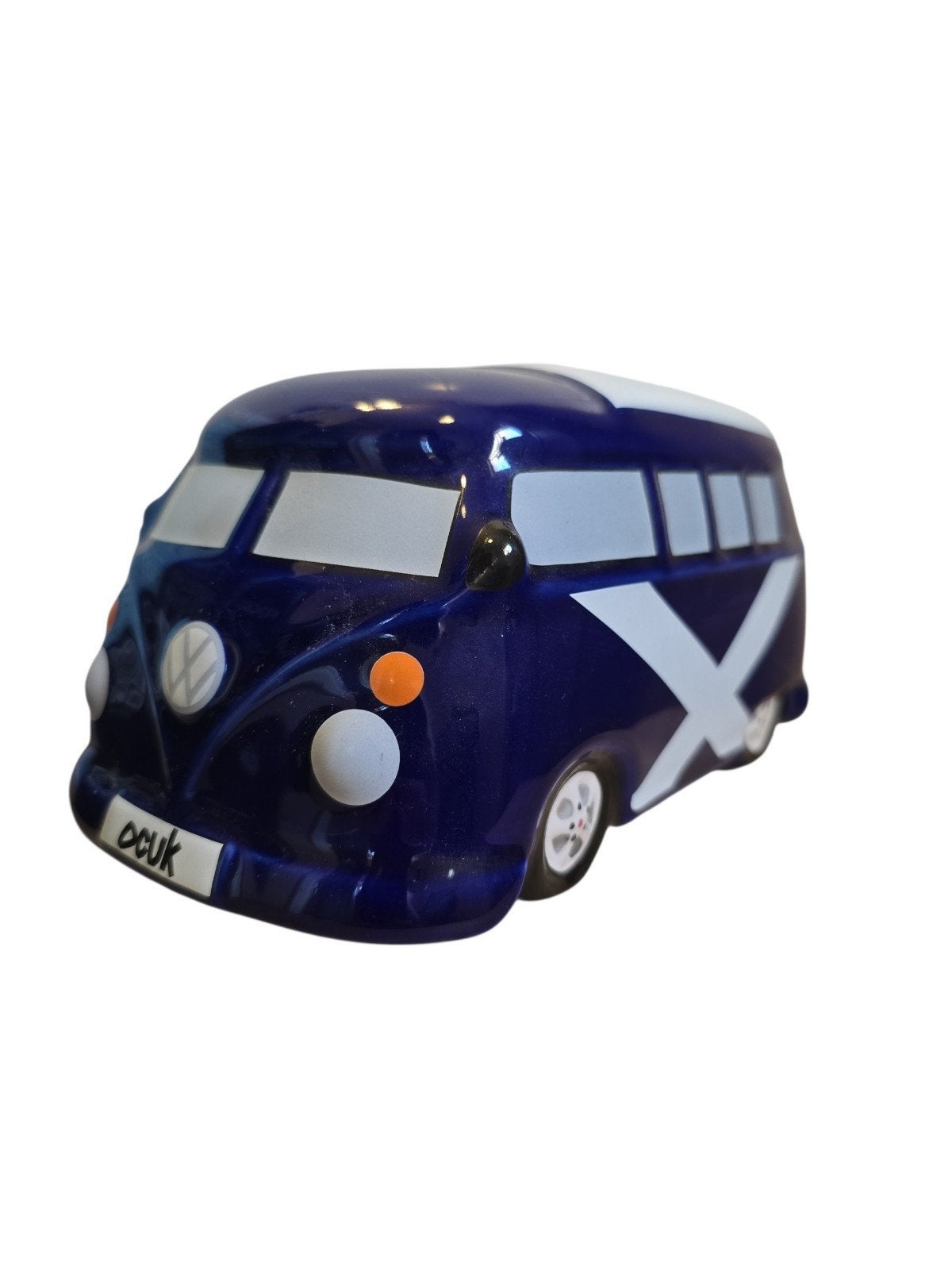 Spaarpot Volkswagen busje - Blauw, Ophalen of Verzenden, Zo goed als nieuw, Steen, Aardewerk of Keramiek, Vervoermiddel