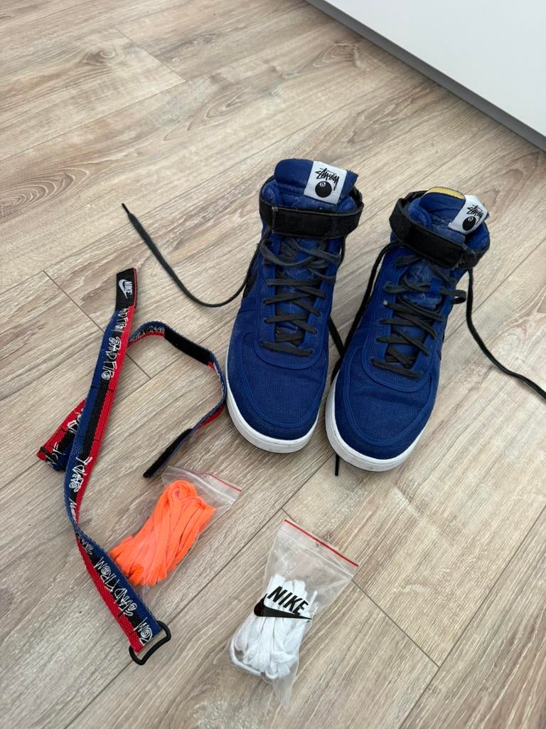 Nike x Stüssy Vandal High 'Deep Royal Blue' – Maat 45, Kleding | Heren, Schoenen, Ophalen of Verzenden, Zo goed als nieuw, Blauw