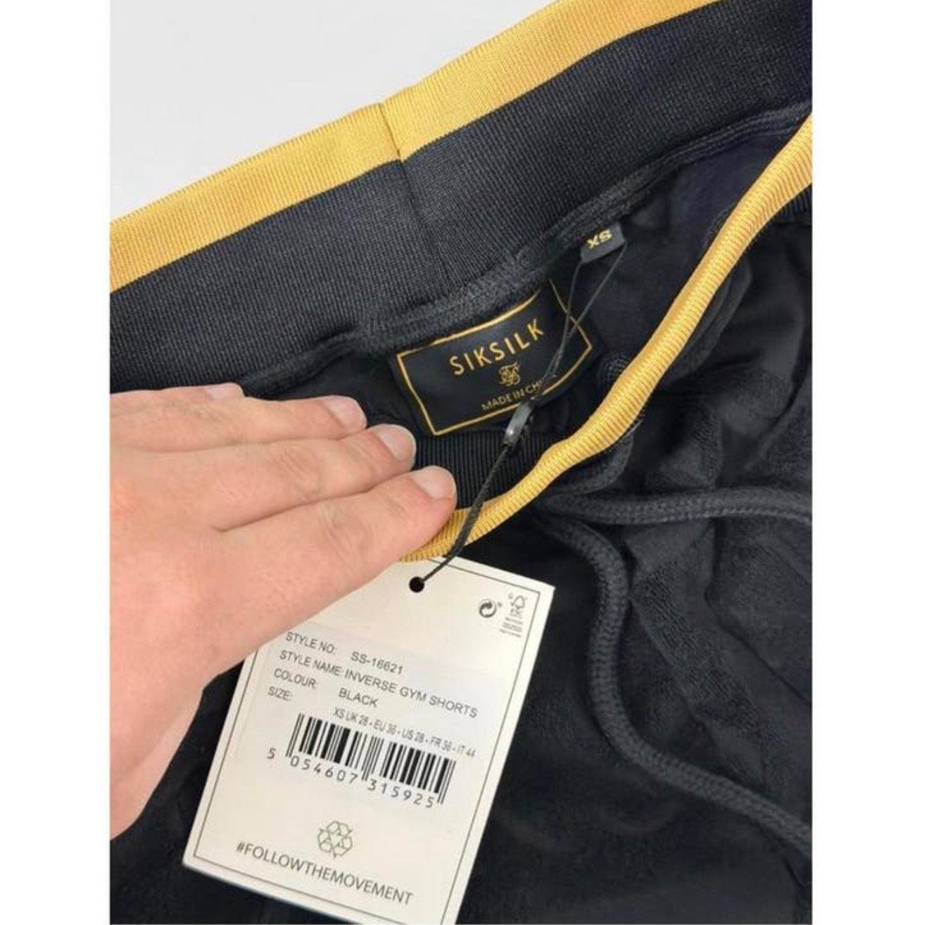 SikSilk ss-1662 inverse gym shorts korte joggings broek mens, Zwart, Nieuw, Ophalen of Verzenden, H