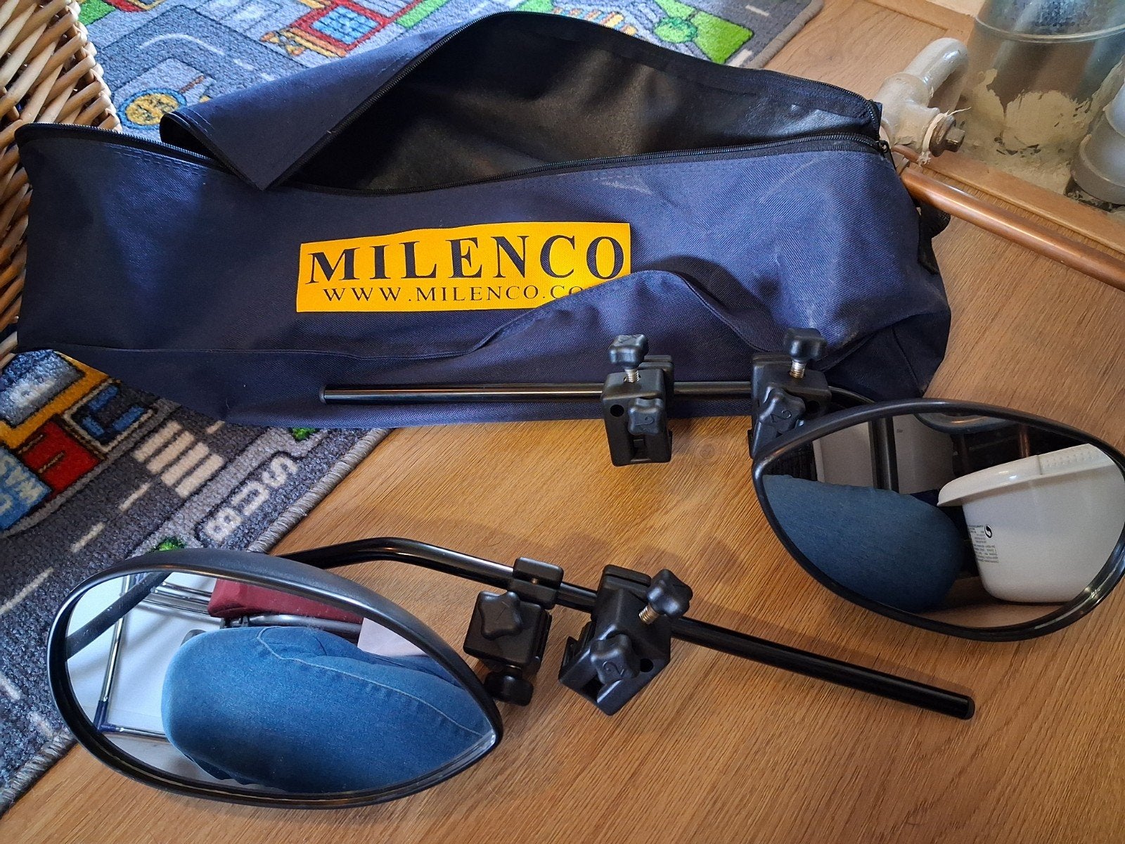 Milenco III Caravan Spiegels met Tas, Ophalen, Gebruikt