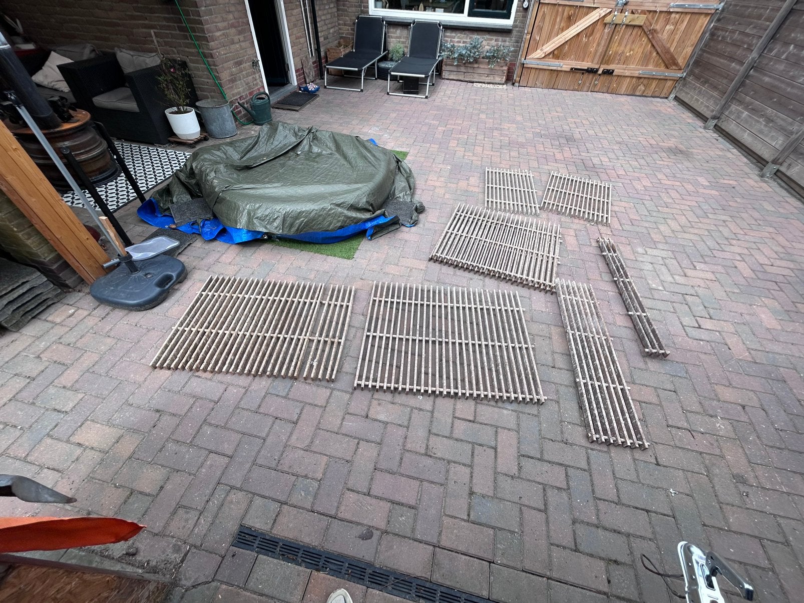 Hardhouten vloer roosters duivenhok, Ophalen, Gebruikt, Hout, Overige typen