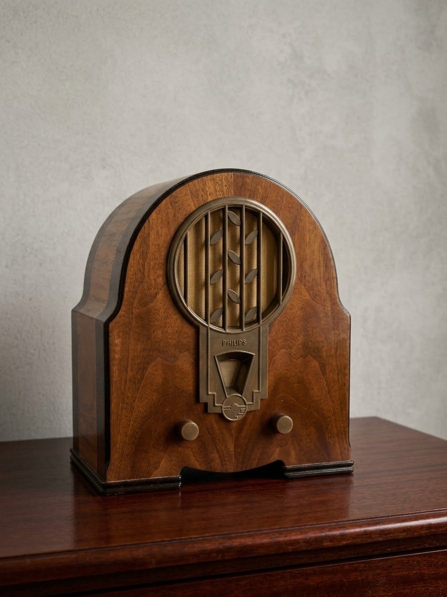 Philips Art deco Radio lentebode model, Ophalen, Zo goed als nieuw