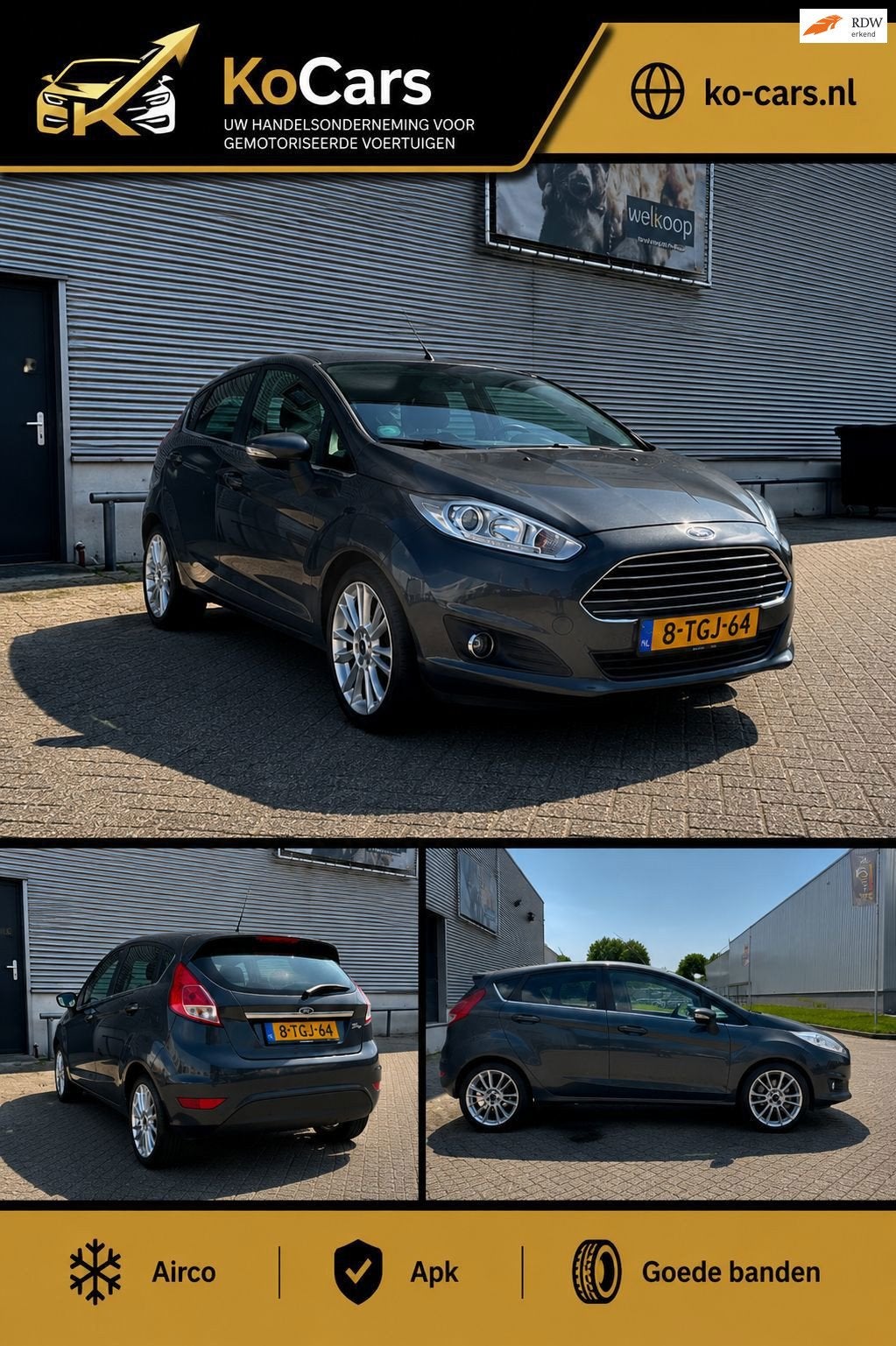 Ford Fiesta / Apk / Airco / Cruise / Navi, Auto's, Voorwielaandrijving, Euro 5, 101 pk, 23 km/l