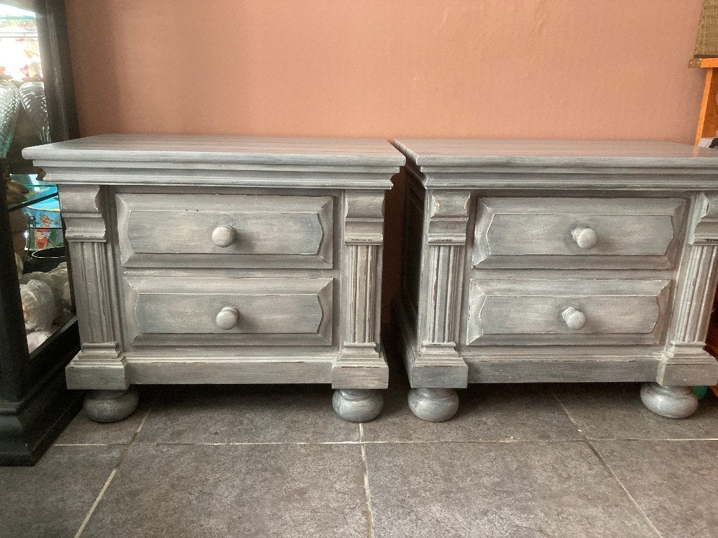2 landelijke kastjes, Ophalen, 55 tot 70 cm, Hout, 65 cm of meer