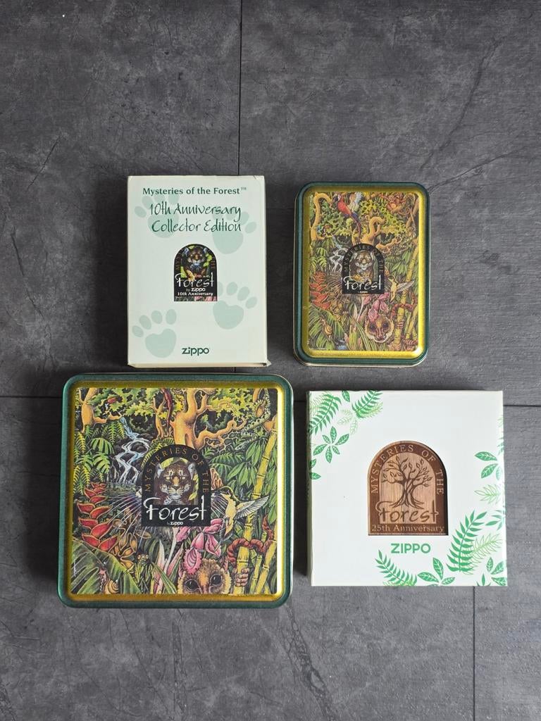 Zippo Mysteries of the Forest Complete Set Jubileum Edities, Ophalen