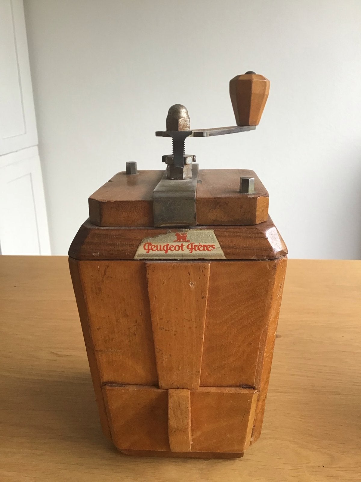 Vintage Peugeot Frères Koffiemolen - Houten Handmolen, Ophalen of Verzenden