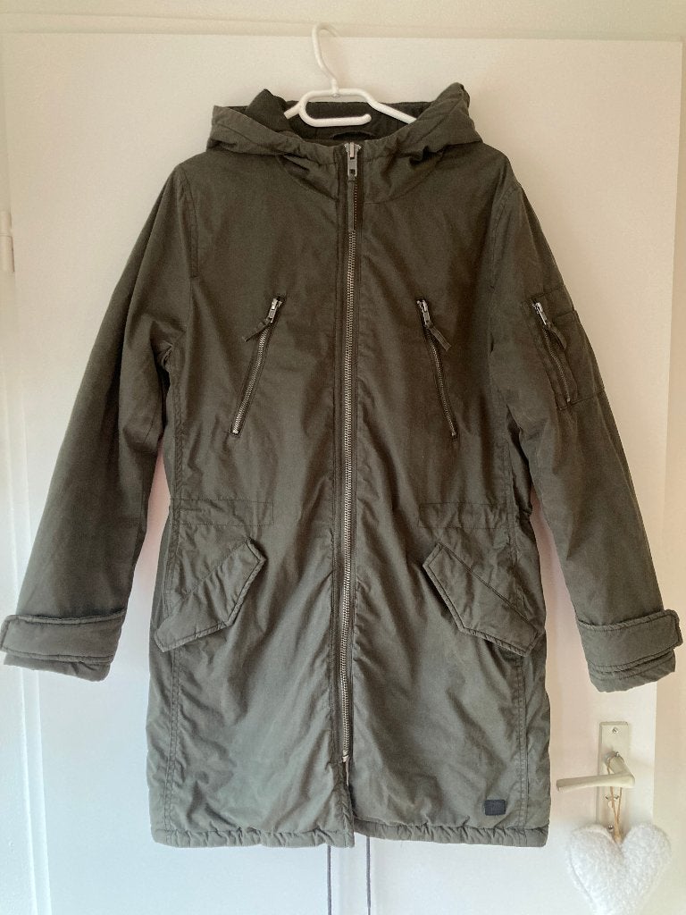Groene winterjas 8mm – maat M, Kleding | Heren, Ophalen of Verzenden, Gedragen, Maat 48/50 (M), Groen