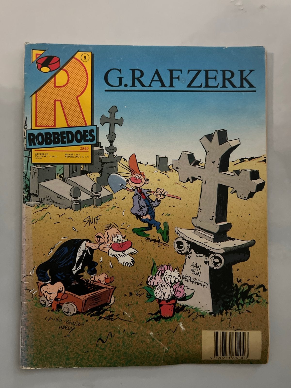 Robbedoes 2549 - G.Raf Zerk, Eén stripboek, Ophalen of Verzenden, Gelezen