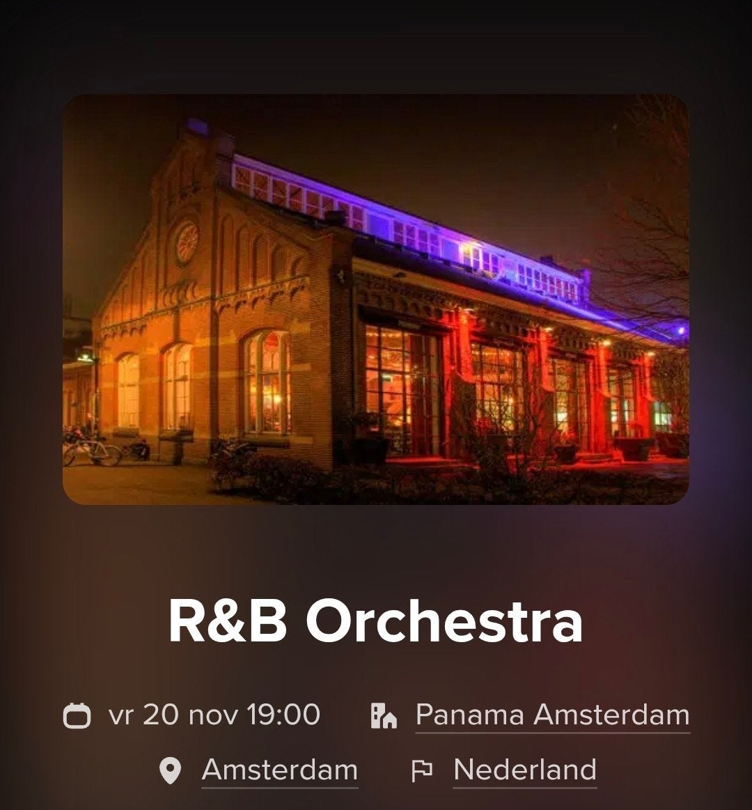2 tickets R&B Orchestra in Panama, Twee personen
