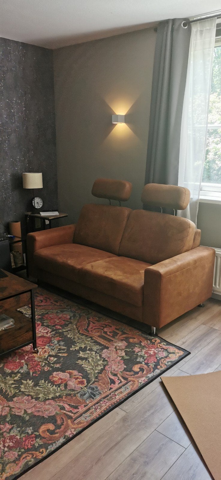 Bank verstelbare hoofdsteun 185x90x110, 150 tot 200 cm, Tweepersoons, Ophalen of Verzenden, Zo goed als nieuw