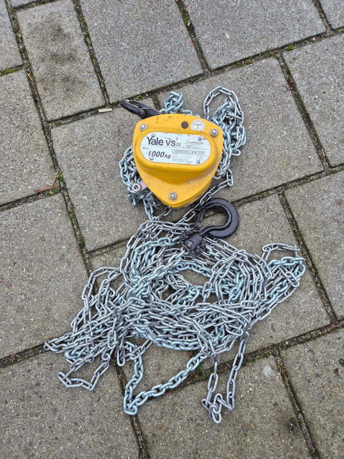 Ketting takel, Ophalen, Gebruikt, Handmatig