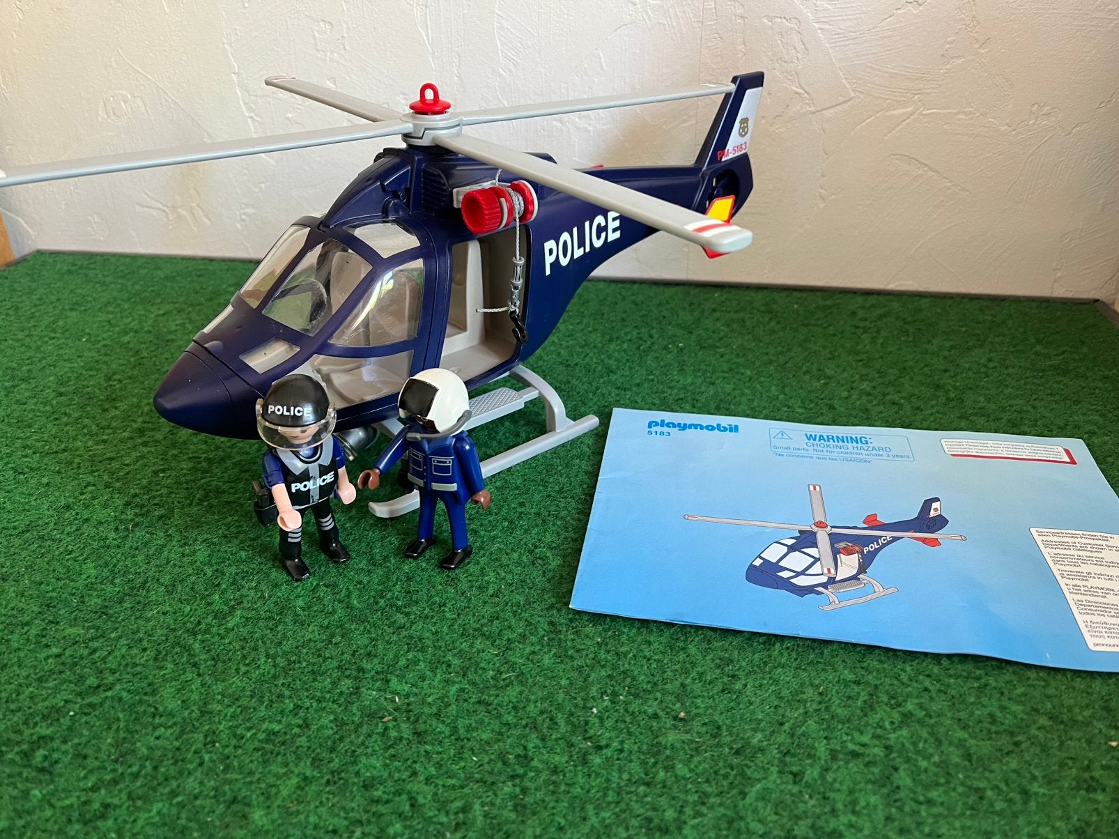 Playmobil Politie Helikopter 5183, Ophalen of Verzenden, Zo goed als nieuw, Complete set