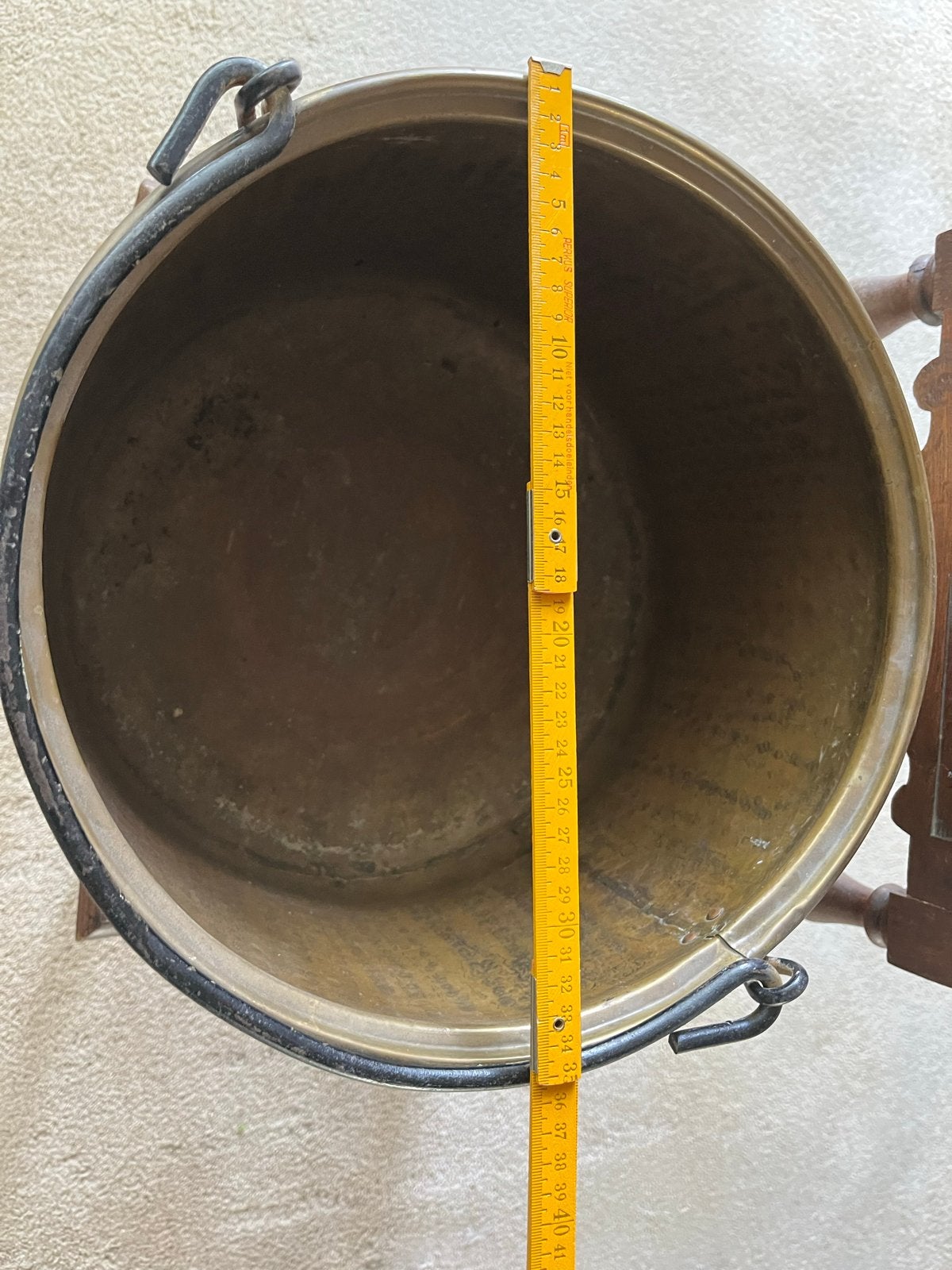 Antieke koperen pot met handvat - Decoratief, Ophalen, Koper