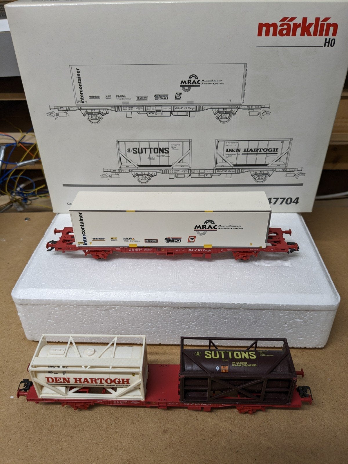 Märklin H0 47704 Intermodaal Goederenwagon Set NS Cargo, Wisselstroom, Wagon, Ophalen of Verzenden, Märklin
