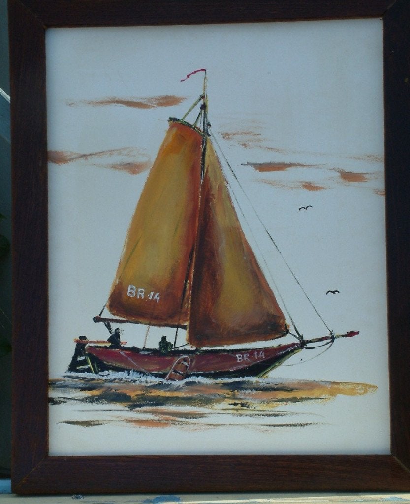 Hoogaars 30 x 40 cm voor kistje bier [ is eens  wat anders], Ophalen, Gesigneerd, Klassiek, Papier
