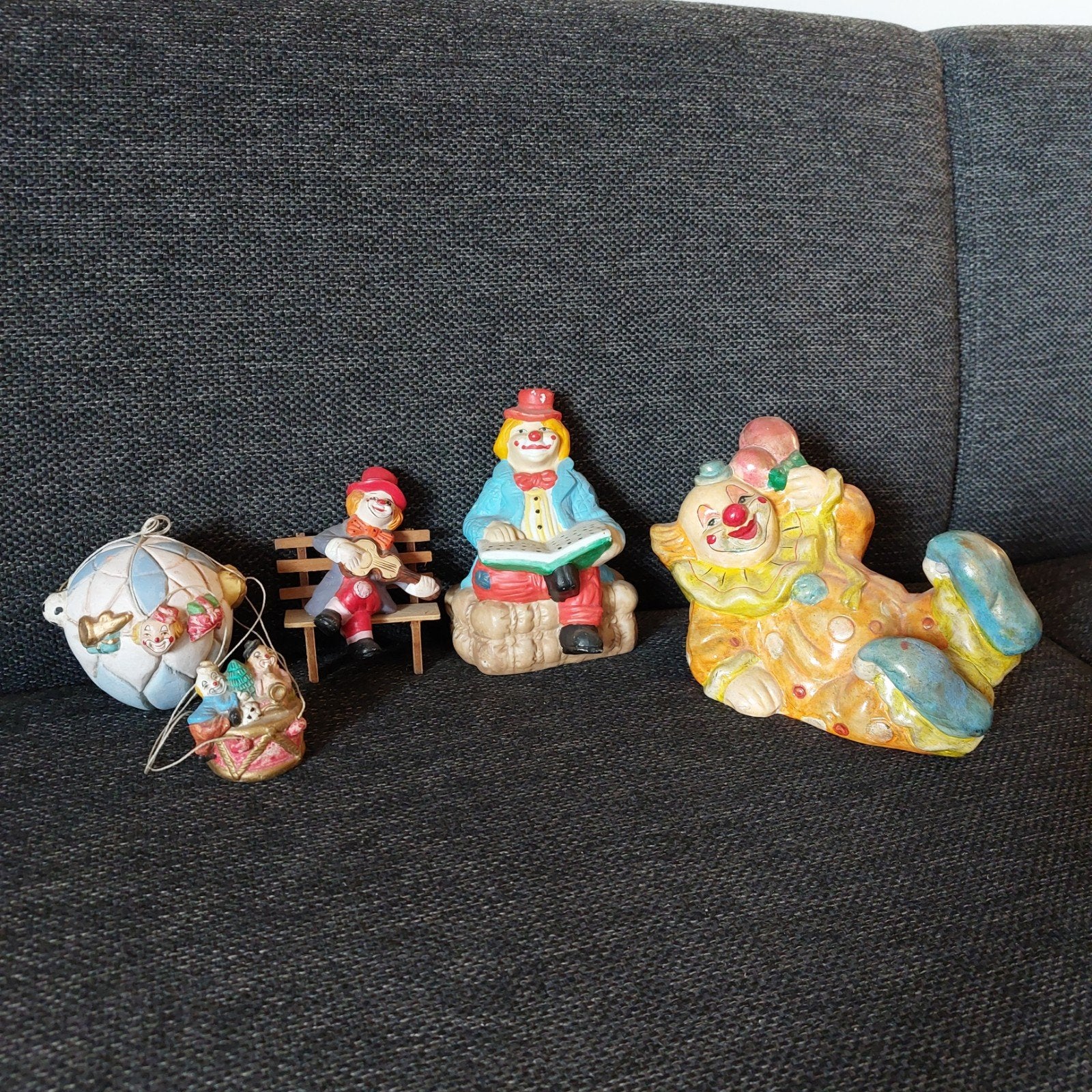 Set van 4 vintage clown beeldjes, Ophalen of Verzenden, Zo goed als nieuw, Overige typen