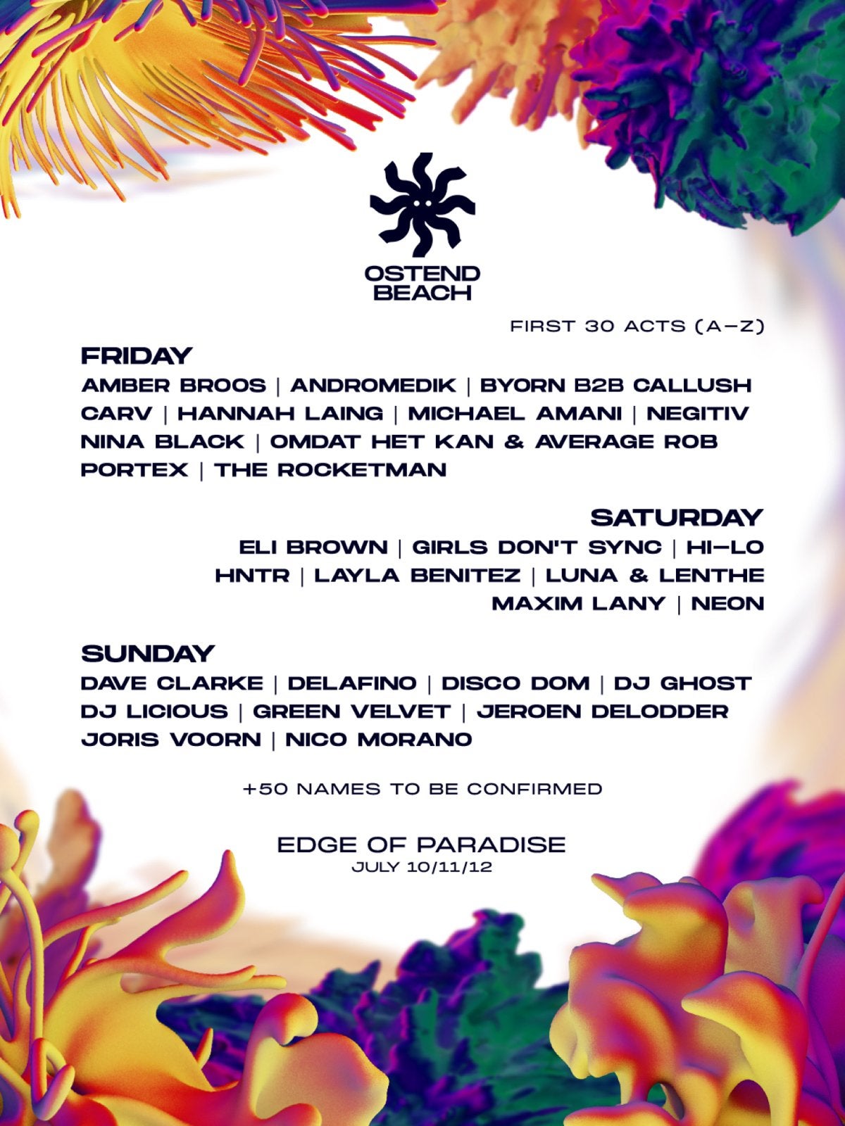 Ostend Beach Festival Edge of Paradise 10 Juli (2 Tickets), Tickets en Kaartjes, Eén persoon