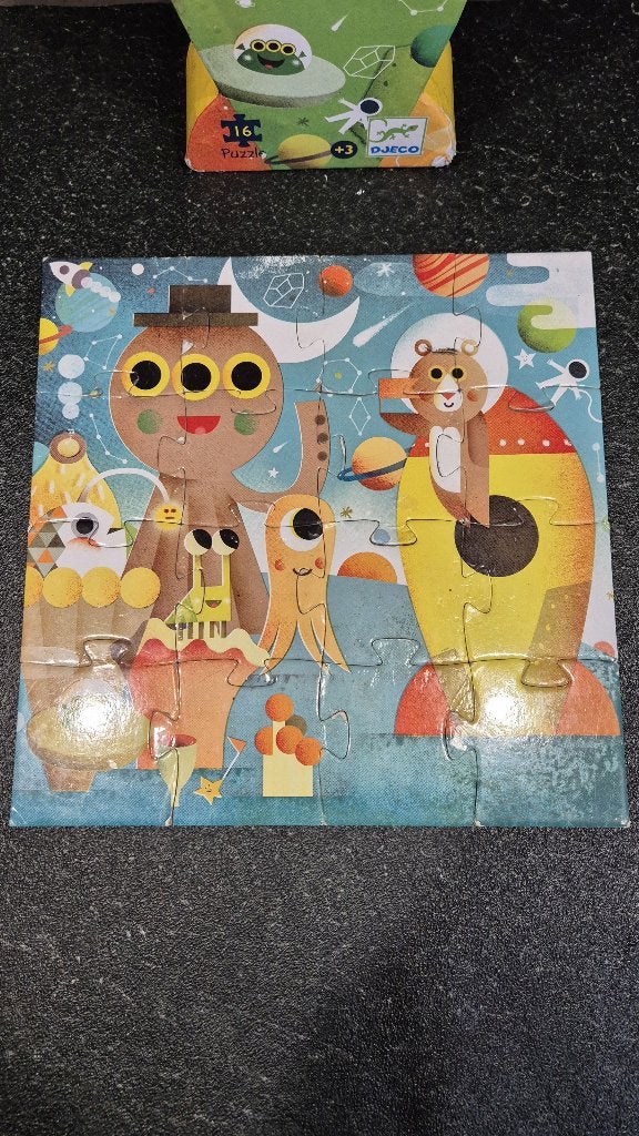 Djeco puzzel De Raket, 16 stukjes, compleet. 6B14, Tweedehands verkoop, Tweedehands verkoop, Gebruikt, Geen@idee.nl