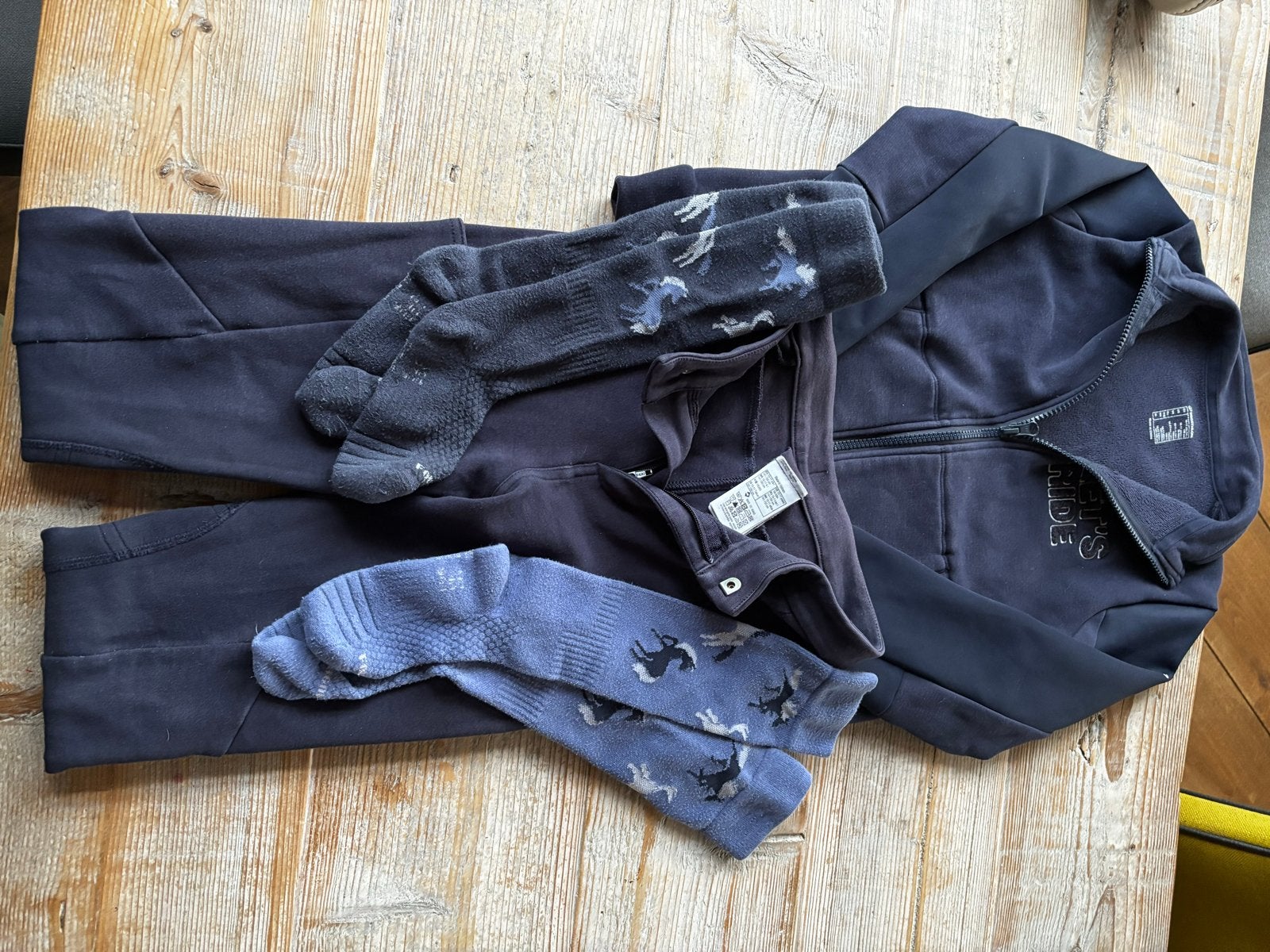 Paardrijkleding set (broek, jas, sokken) maat 140, Kinderen en Baby's, Kinderkleding | Overige, Ophalen of Verzenden, Gebruikt