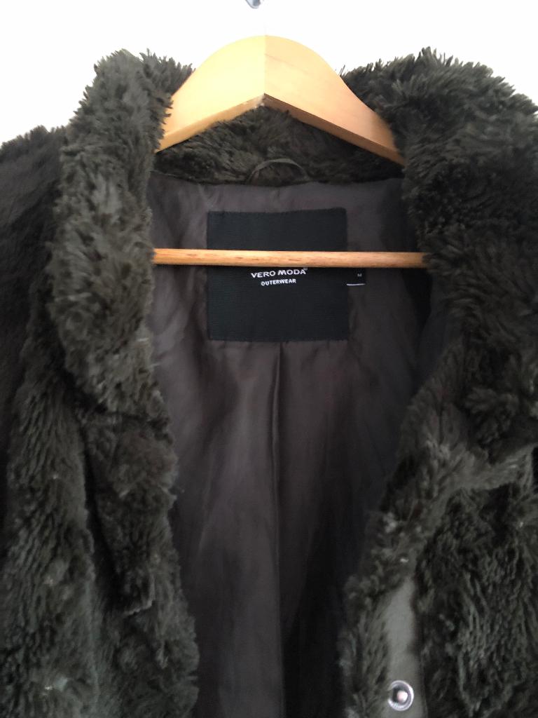 Faux fur Jas, Maat 38/40 (M), Vero Moda, Zwart, Ophalen of Verzenden