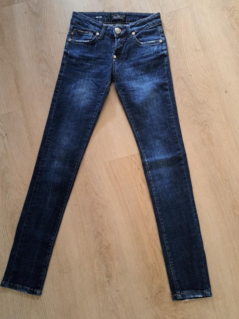 Philipp Plein Straight Cut Jeans - Donkerblauw, Ophalen of Verzenden, Zo goed als nieuw, Blauw, W27 (confectie 34) of kleiner