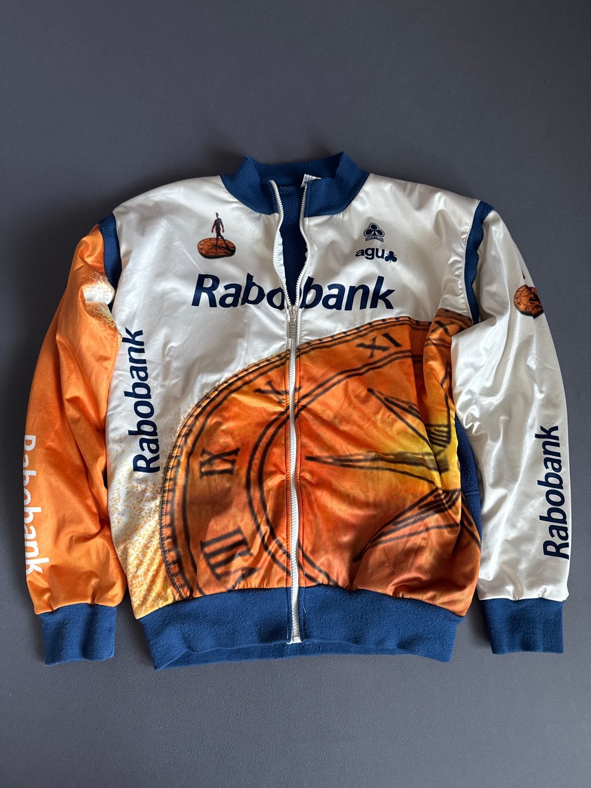 Vintage Rabobank wielerjack - Maat M, Ophalen of Verzenden, Gedragen, Maat 48/50 (M), Oranje