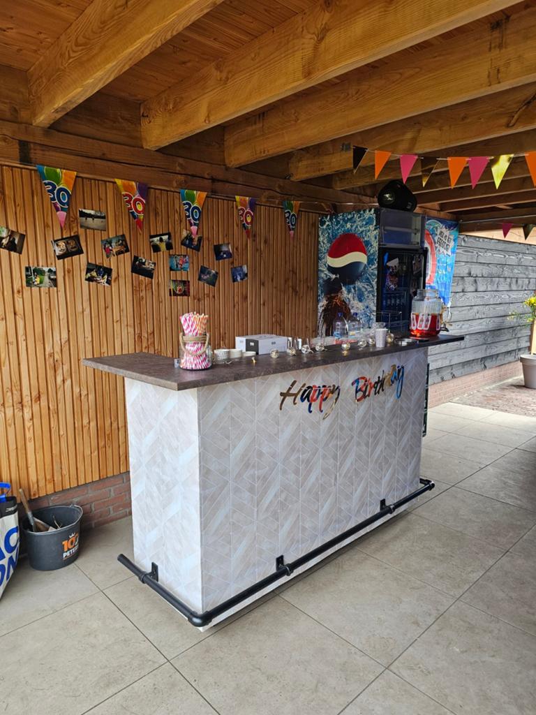 Verrijdbare Horeca Bar met Gamko Koelkast, Ophalen of Verzenden, Zo goed als nieuw