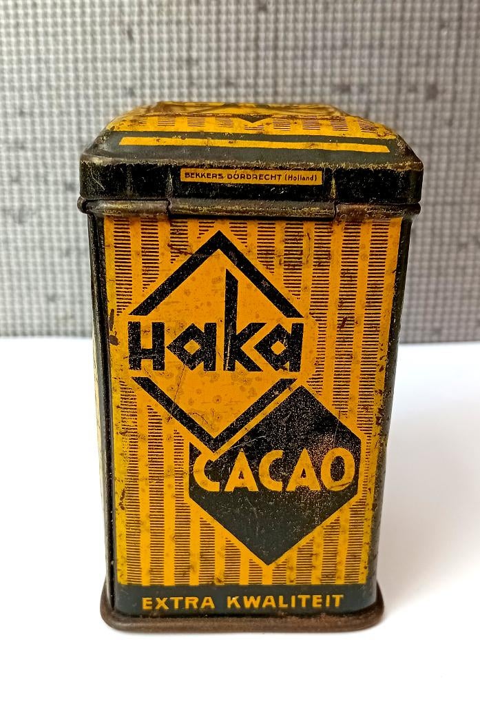 haka cacao coop ver. de handelskamer - rotterdam blik, Verzamelen, Blikken, Ophalen of Verzenden, Gebruikt, Overige