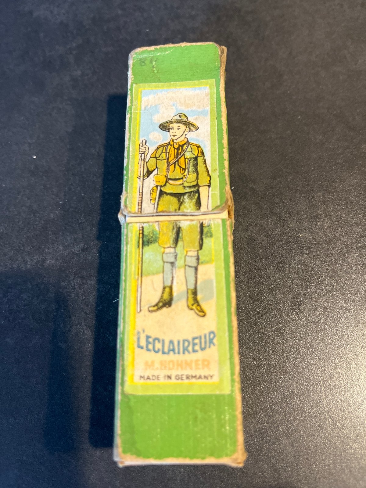 Vintage M. Hohner 'De Padvinder' Mondharmonica met doosje, Gebruikt, Overige typen, Ophalen of Verzenden, Met koffer of doosje