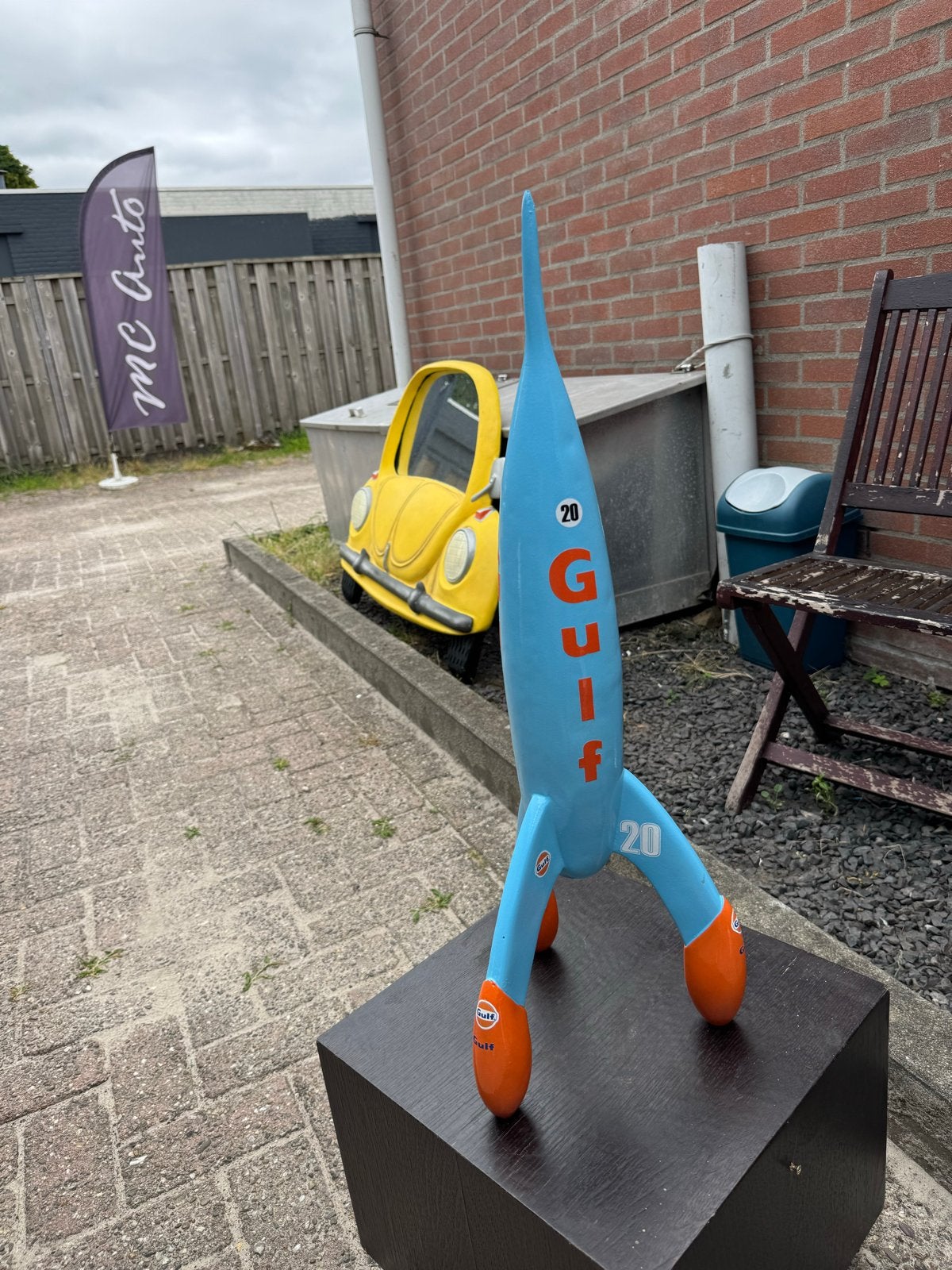 Unieke Gulf Raket Decoratie - Vintage Stijl, Verzamelen, Ophalen, Gebruikt, ., .