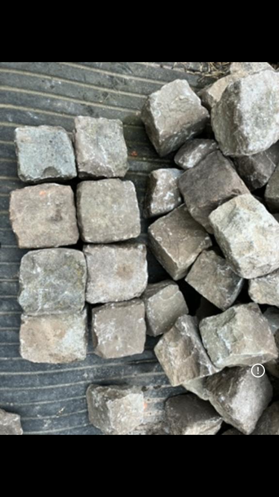 Kinderkoppen/ basalt blokken, Tuin en Terras, Tegels en Klinkers, Ophalen, Gebruikt, Overige typen, 5 tot 10 m²