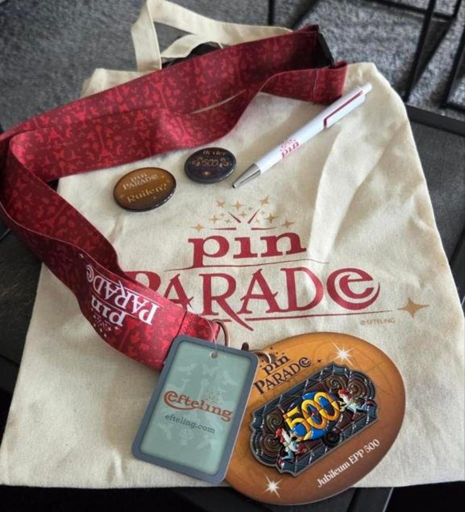 Complete set van de Efteling Pin Parade !, Verzamelen, Efteling, Zo goed als nieuw, Button of Speldje, Ophalen of Verzenden
