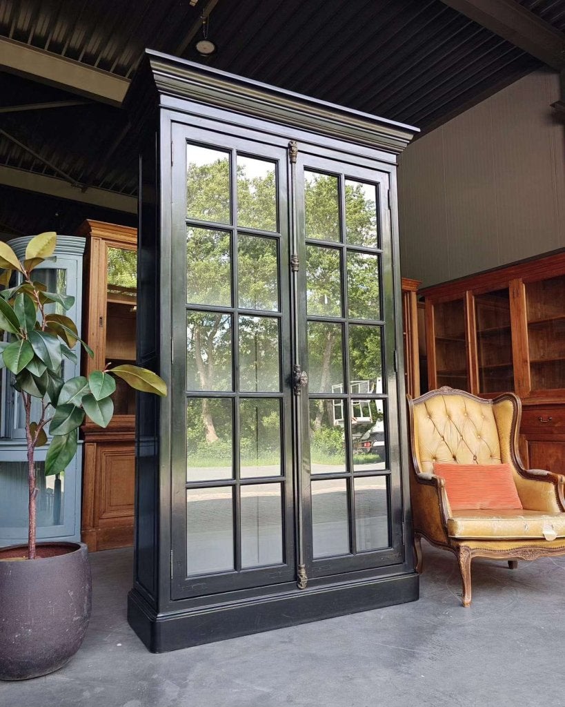 Chique vitrinekast | Cote Sud Cabinet by Eichholtz  #6464, Huis en Inrichting, Gebruikt, -, 200 cm of meer, -