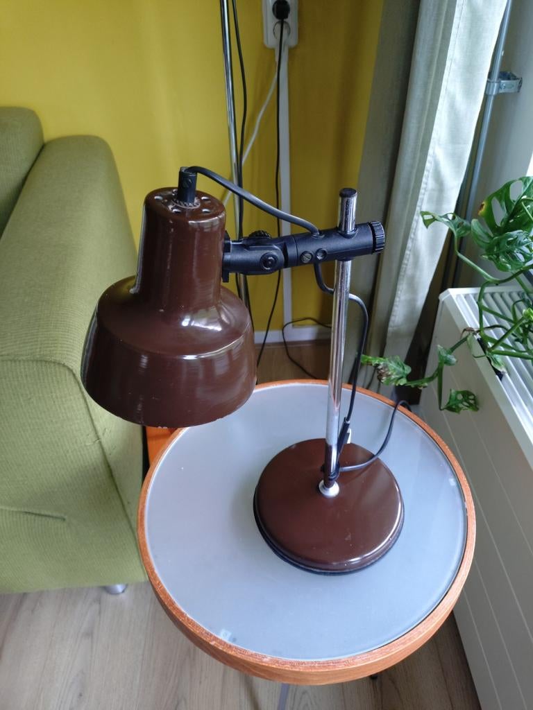 Vintage bureaulamp E.S. Horn A/S Denemarken, Huis en Inrichting, Lampen | Tafellampen, Gebruikt, 50 tot 75 cm, Vintage, Ophalen of Verzenden