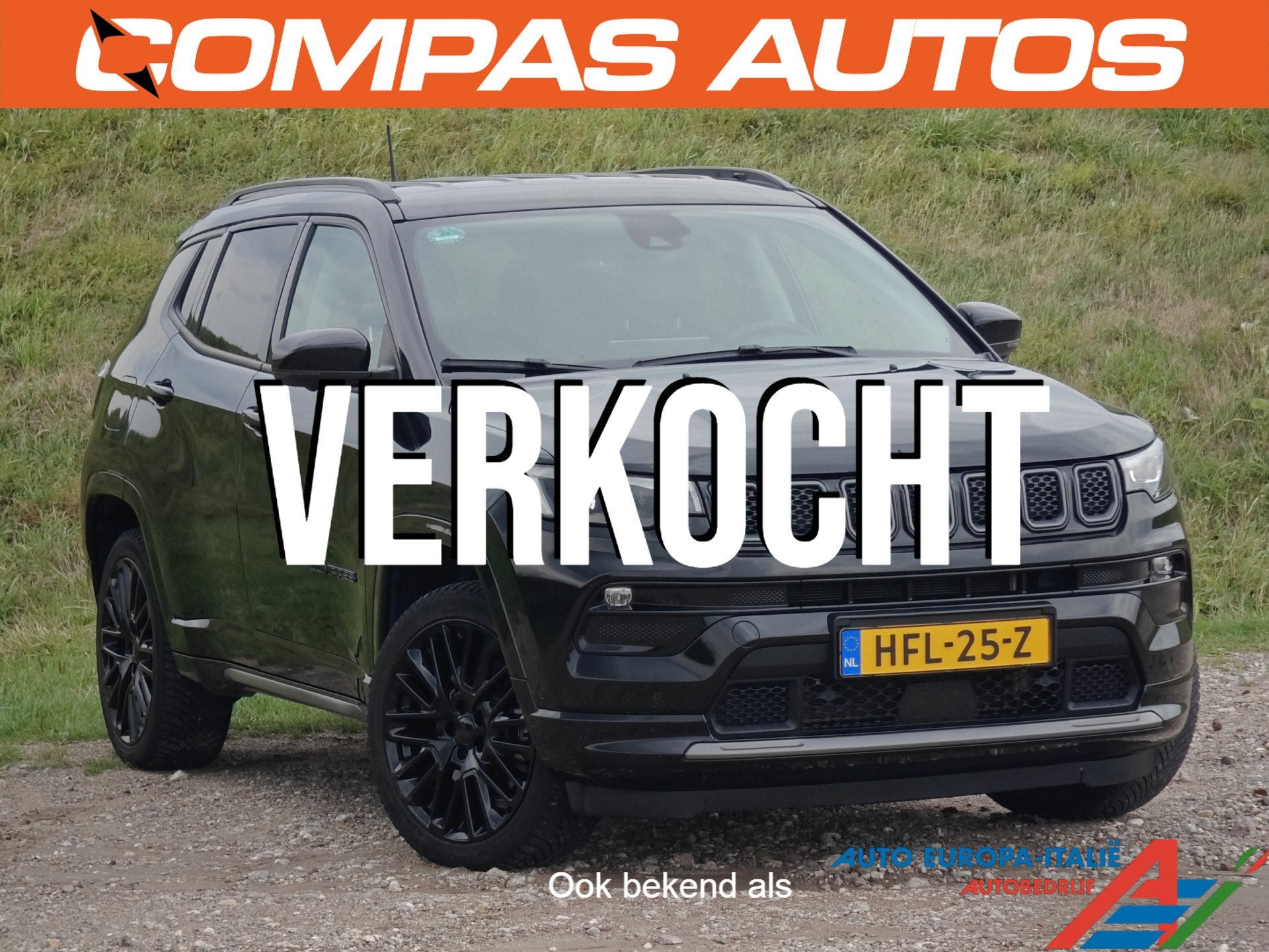 Jeep Compass 4xe 240pk Plug-in Hybrid Electric S | Leder, Automaat, 4 cilinders, Zwart, Bedrijf