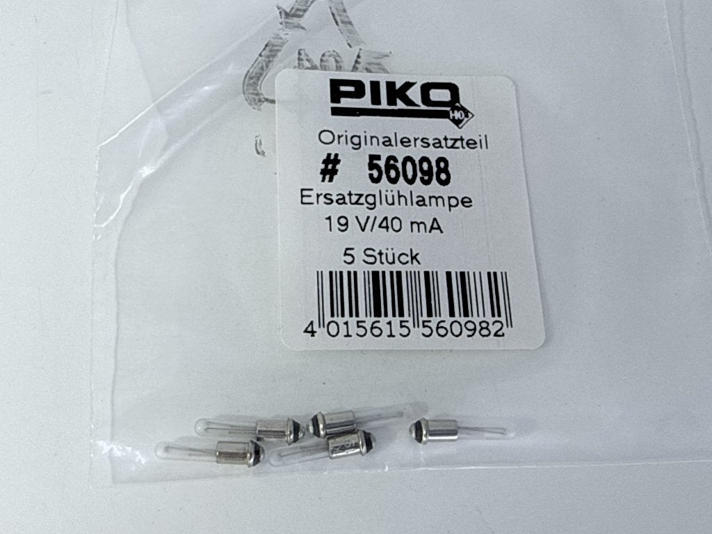 Piko 56098 - Lampjes16V/40 mA (5 stuks), Gelijkstroom, Piko, Overige typen, Nieuw