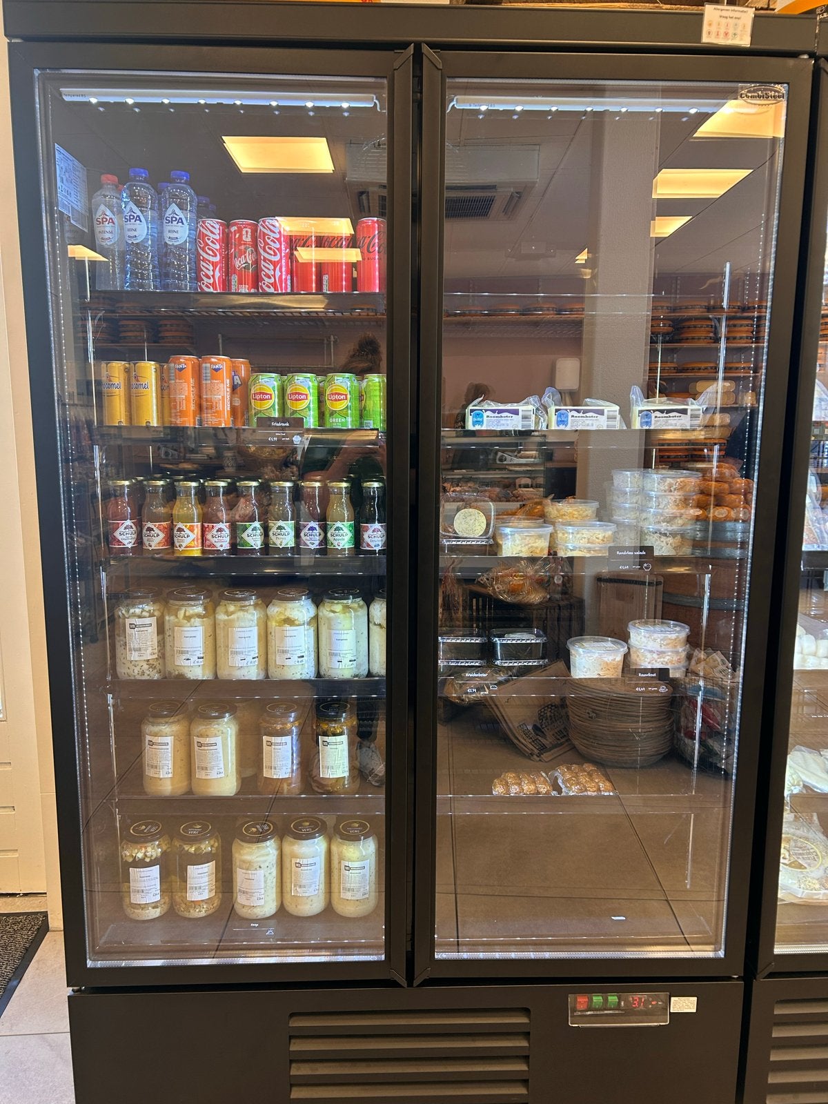 Grote Koelkast met Glazen Deuren - Perfect voor Winkel/Horec, Witgoed en Apparatuur, Koelkasten en IJskasten, Ophalen, Zonder vriesvak