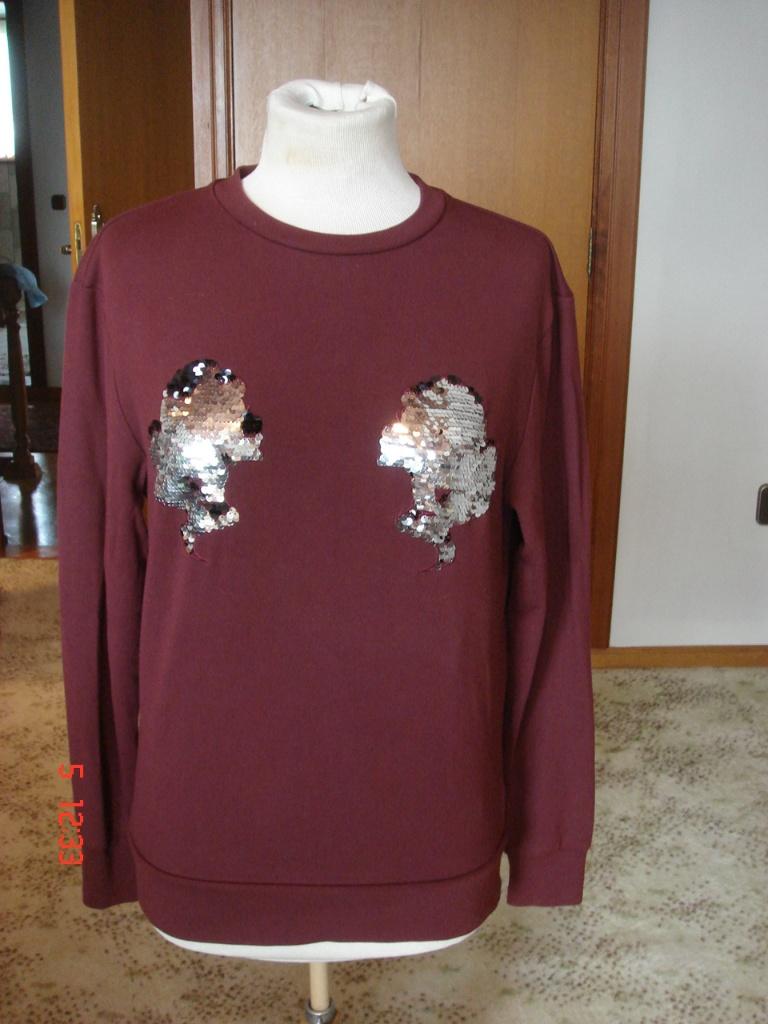 Reinders trui/ sweater donkere rood S bling, Reinders, Ophalen of Verzenden, Zo goed als nieuw, Maat 36 (S)