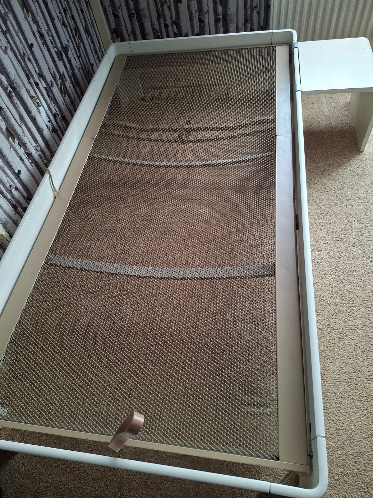 Auping Auronde met tafeltje 100x200, Ophalen, Eenpersoons, Wit, 200 cm