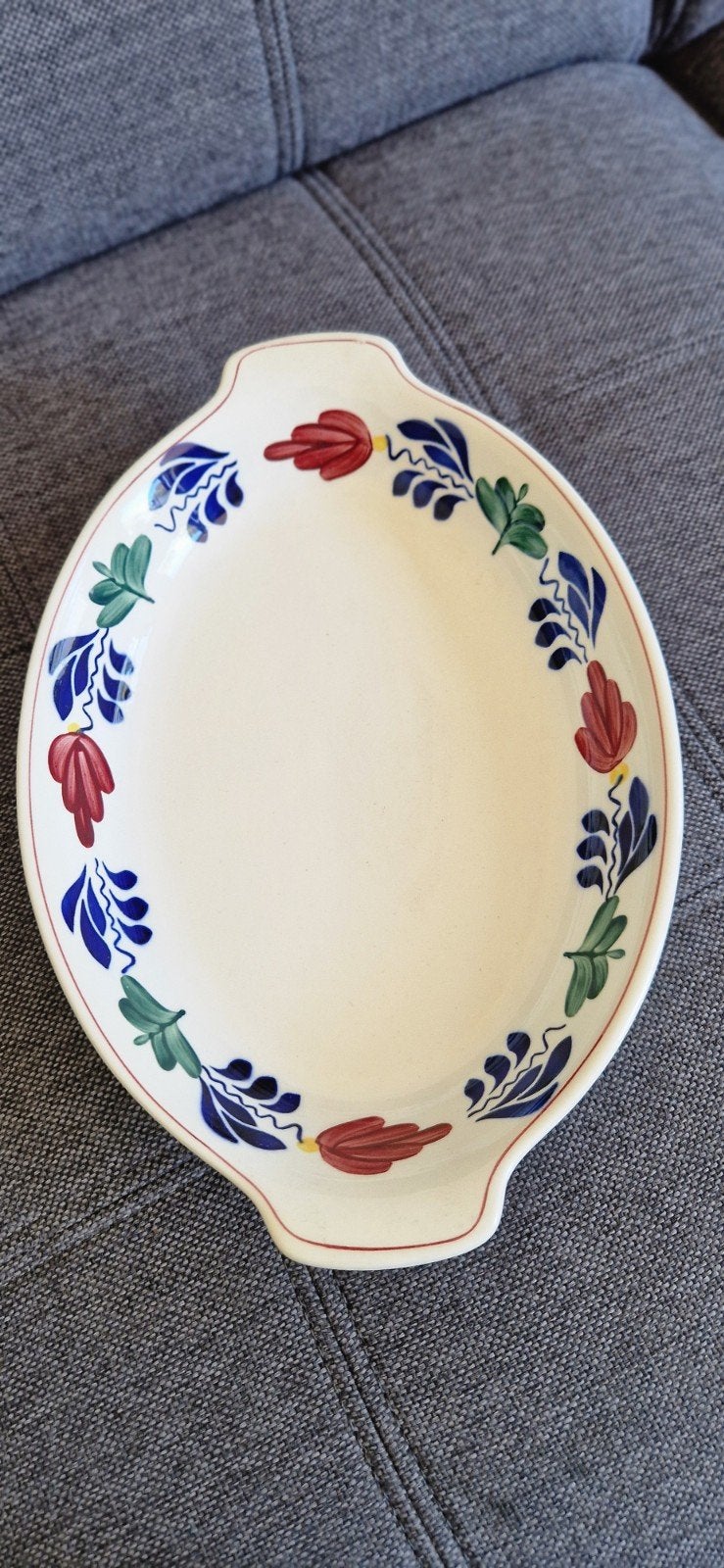 Decoratieve schaal met bloemmotief, Huis en Inrichting, Ophalen, Zo goed als nieuw, Rond, Porselein of Keramiek