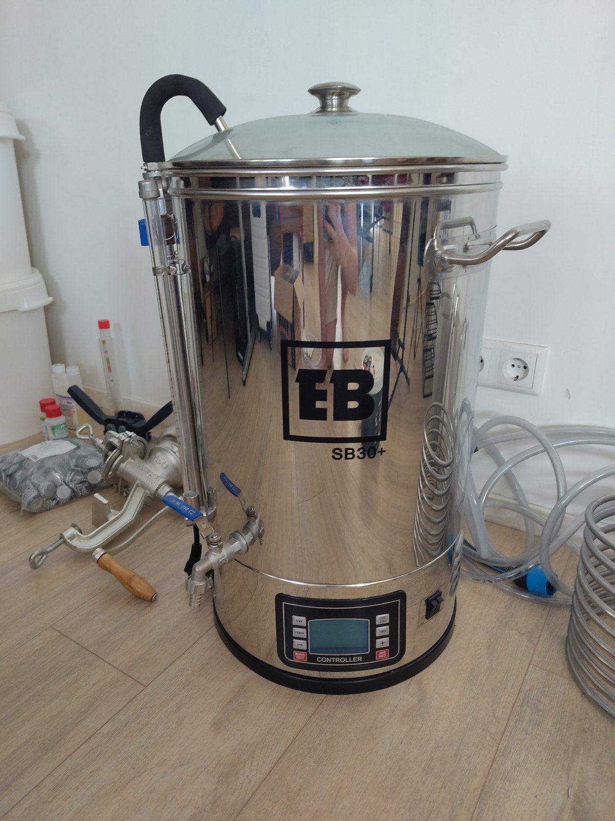 Bierbrouwset - EasyBrew sb30+ - RVS Brouwketel 30L, Witgoed en Apparatuur, Waterkokers, 2 liter of meer, Rvs, Ophalen