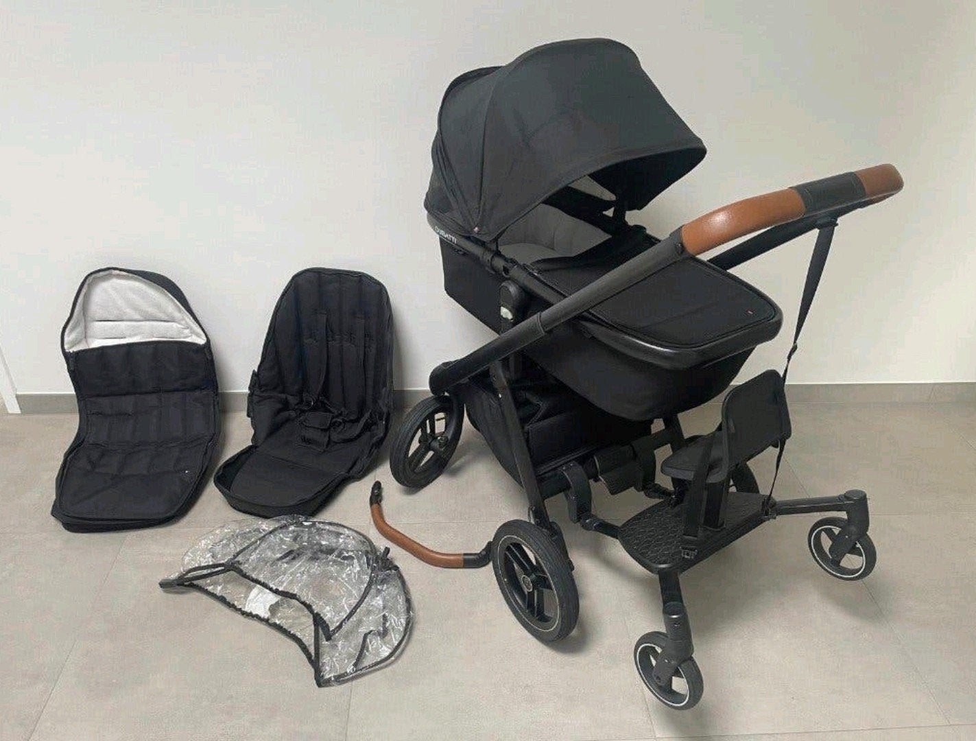Kinderwagen dubatti one e3 black/cognac complete set, Ophalen, Zo goed als nieuw, Overige merken