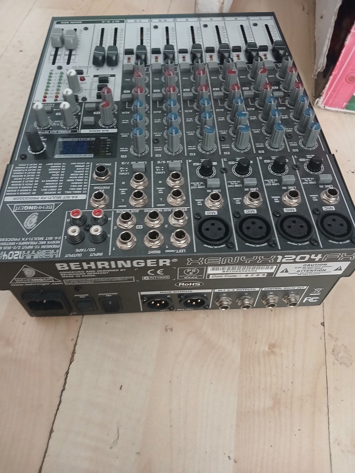 Behringer Xenyx 1204FX Audio Mixer, Ophalen of Verzenden, Zo goed als nieuw, 5 tot 10 kanalen, Microfooningang