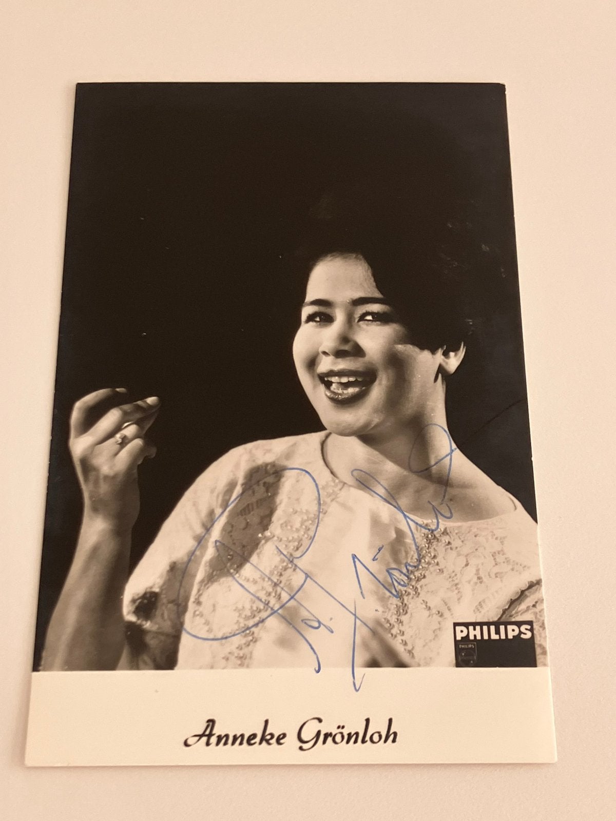 Anneke Grönloh met handtekening, gesigneerd, Verzamelen, Muziek, Artiesten en Beroemdheden, Verzenden, Zo goed als nieuw, Foto of Kaart