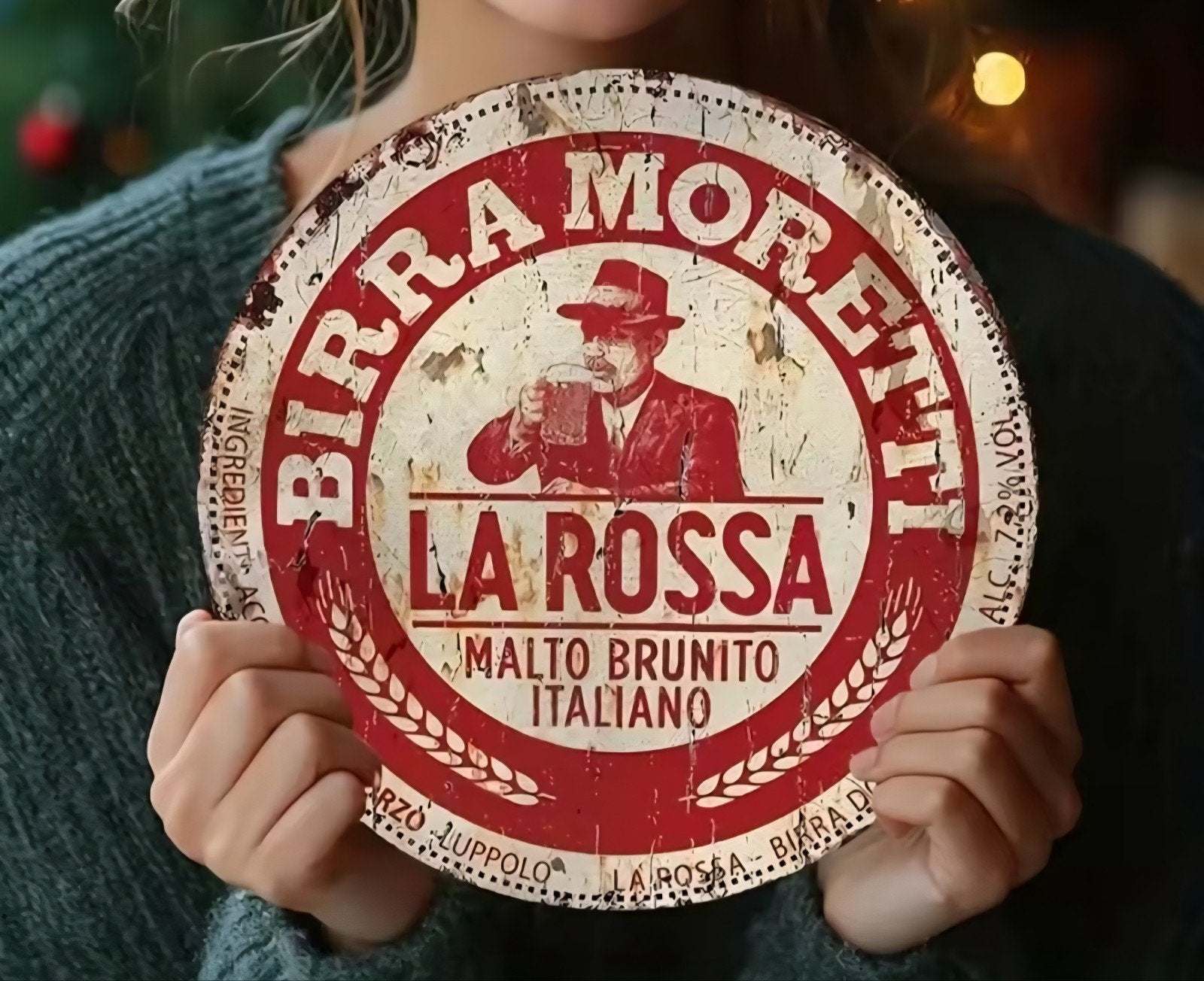 Birra Moretti La Rossa. 20cm.Birra Moretti La Rossa. 20cm., Ophalen of Verzenden, Zo goed als nieuw, Overige merken
